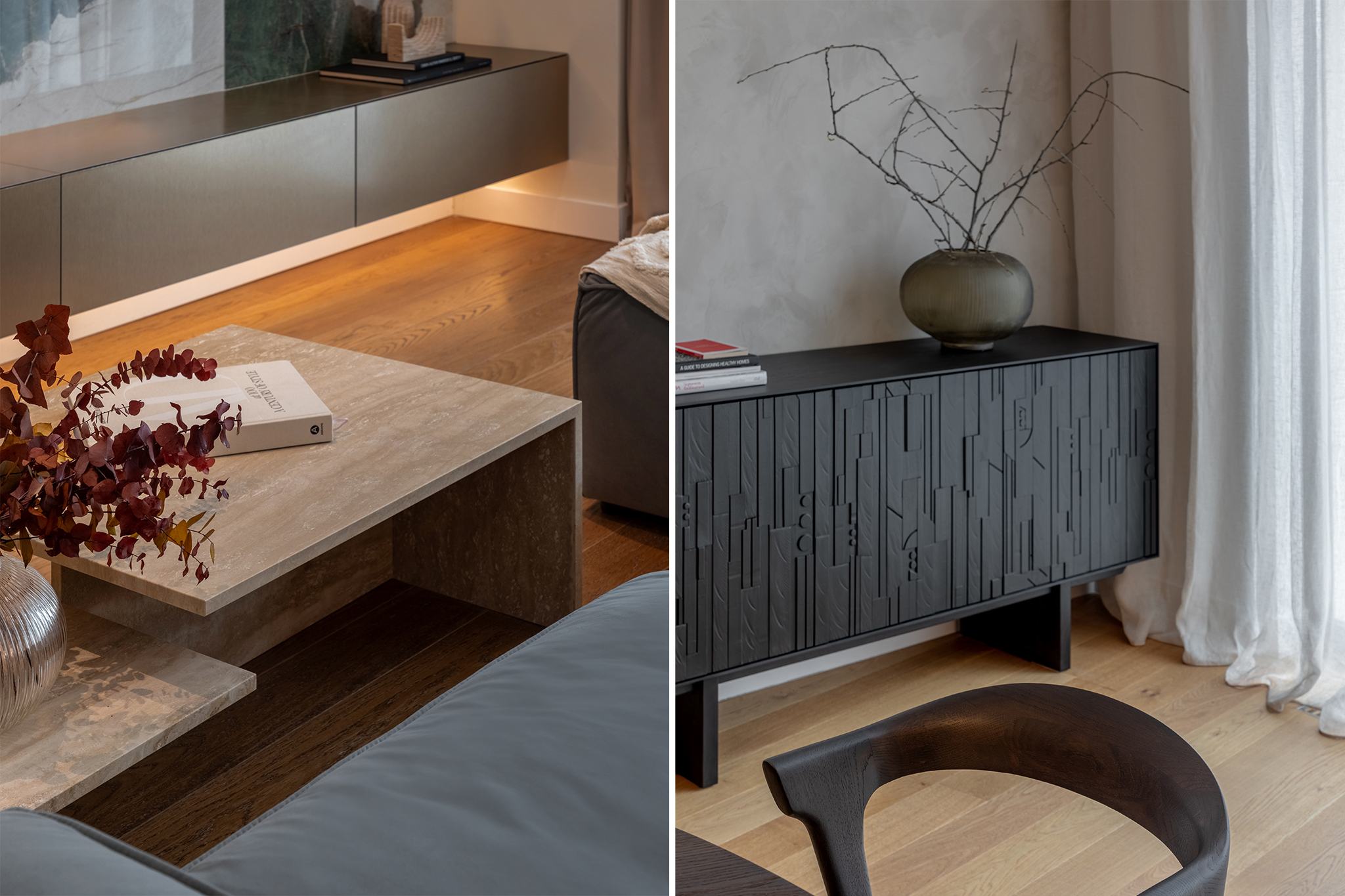 Piese de mobilier lucrate manual din materiale naturale
