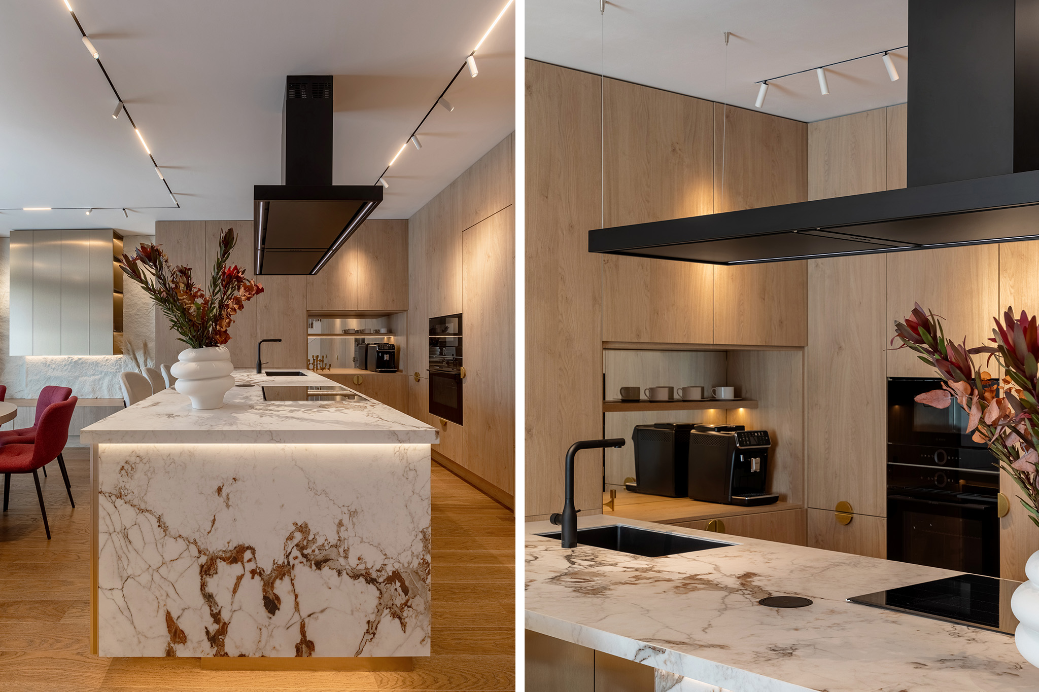 Design interior insula ceramica bucatarie