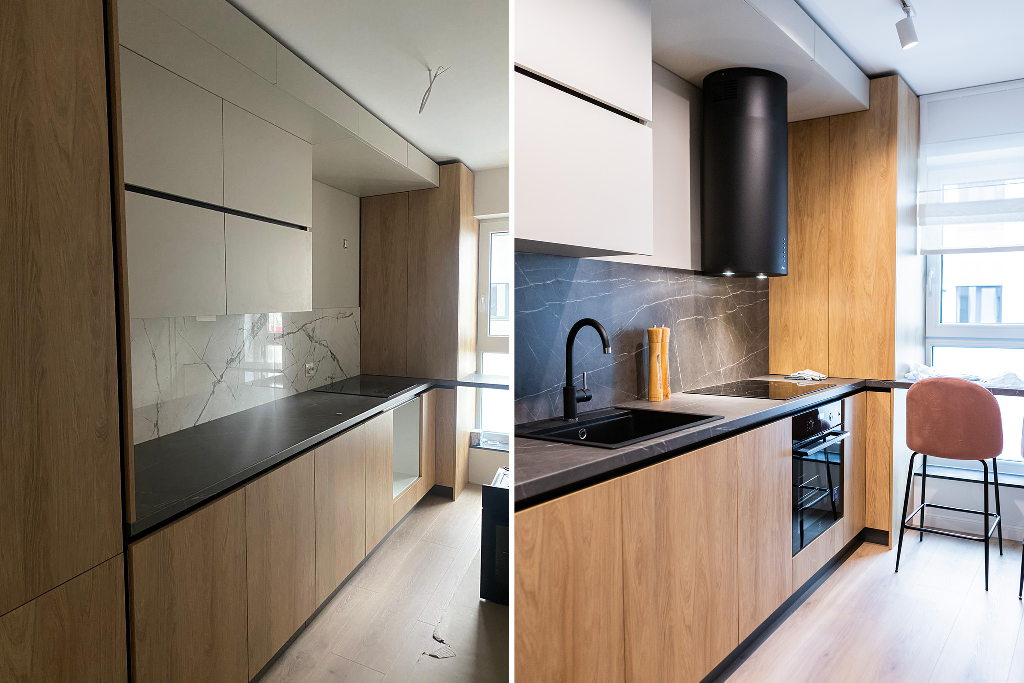 Amenajare bucatarie in apartament de inchiriat